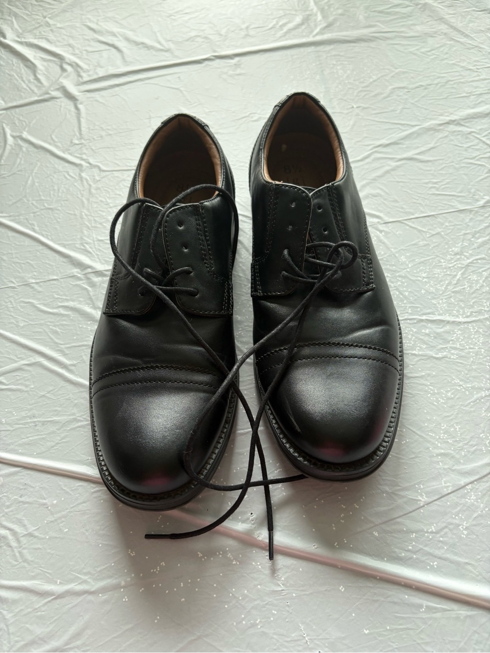 George Black Leather Derby Dress Shoes